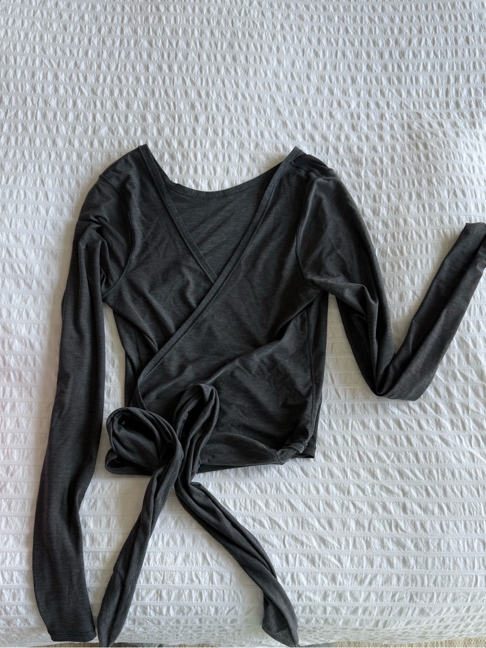 Lululemon Women’s Long-Sleeve Wrap Top - Charcoal